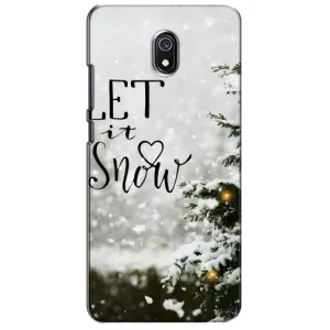 Новогодние, Праздничные Чехлы для Xiaomi Redmi 8A - 2024 год (Let it snow)