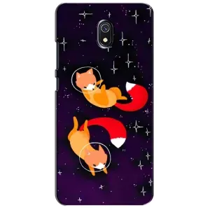 Чехлы с картинкой Лисички для Xiaomi Redmi 8A (VPrint) (Лисички космонавты)