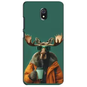 Чохол з принтом «Лось з кавою» для Xiaomi Redmi 8A