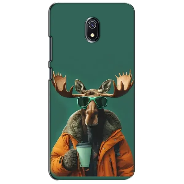 Чохол з принтом «Лось з кавою» для Xiaomi Redmi 8A