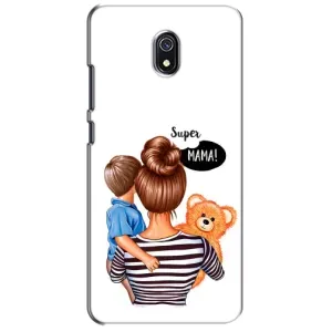 Чехол с печатью для Xiaomi Redmi 8A - (Мама с ребенком) (AlphaPrint) (Мама с сыном)