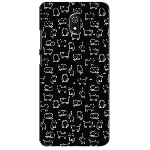Чехол с принтом для Xiaomi Redmi 8A (AlphaPrint) Модные коты (Меленькие котики)