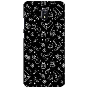 Новогодние, Праздничные Чехлы для Xiaomi Redmi 8A - 2024 год (Новогодний фон)