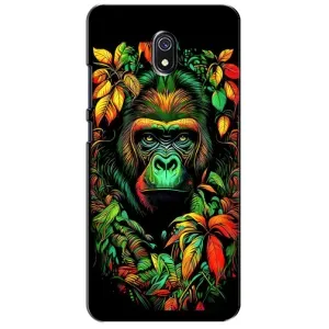 Чехол с Обезьянами Xiaomi Redmi 8A - (AlphaPrint) (Обезьяна в тропиках)