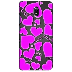 Чехлы для любимой на Редми 8А (VPrint) (Pink hearts)