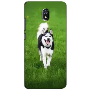 Чехол с Хаски для Xiaomi Redmi 8A - (AlphaPrint) (Радостный Хаски)