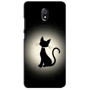 Чехол с принтом для Xiaomi Redmi 8A (AlphaPrint) Модные коты (Силуэт котика)