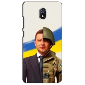 Чехол для Xiaomi Redmi 8A (AlphaPrint - с принтом Зеленского) (Зеленский солдат)