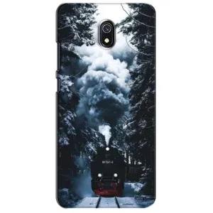 Новогодние, Праздничные Чехлы для Xiaomi Redmi 8A - 2024 год (Зимний поезд)