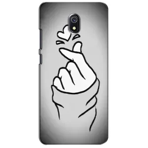 Чехол с принтом для Xiaomi Redmi 8A (AlphaPrint - Знак сердечка) (Значок Love)