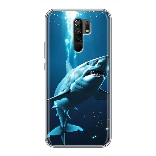 Чохол з принтом «Акула під водою» для Xiaomi Redmi 9
