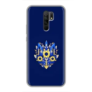 Чехлы для Xiaomi Redmi 9  Укр. Символика (AlphaPrint) (Цветочный Герб)