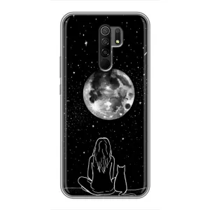 Чохол з малюнком кіт на Xiaomi Redmi 9 (Дівчина з котом)