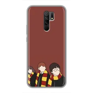 Чехлы с Гарри Поттером для Xiaomi Redmi 9 (AlphaPrint) (Гарри с друзьями)