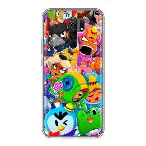 Чехол для Xiaomi Redmi 9 Бравл Старс (VPrint) (герои Бравл Старс)