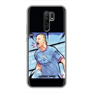 Чехлы с футболистом Ерлинг Холанд для Xiaomi Redmi 9 (AlphaPrint) (гол Эрлинг Холланд)