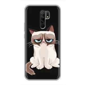 Чохол з принтом для Xiaomi Redmi 9 (AlphaPrint) Модні коти (Сумний кіт)