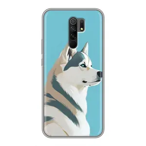 Чохол з Хаскі Xiaomi Redmi 9 - (AlphaPrint) (Хаскі арт)