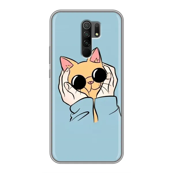 Чехол с принтом «Котик в очках» для Xiaomi Redmi 9 Чехол с принтом «Котик в очках» для Xiaomi Redmi 9