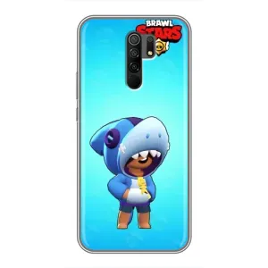 Чехол для Xiaomi Redmi 9 Бравл Старс (VPrint) (Леон акула)