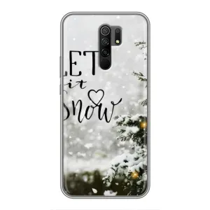 Новогодние, Праздничные Чехлы для Xiaomi Redmi 9 - 2024 год (Let it snow)
