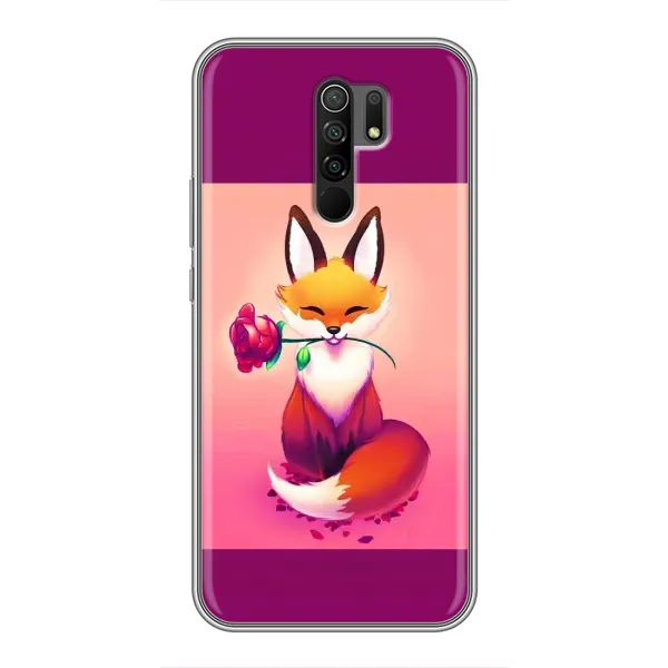 Чехол с принтом «Лисичка с розочкой» для Xiaomi Redmi 9