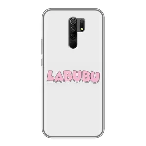 Чехол с Лабубу на Xiaomi Redmi 9 (Лого Лабубу)