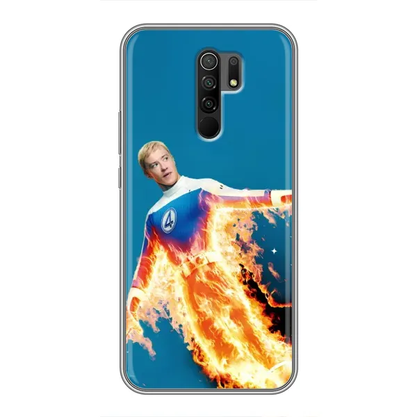 Чехол с принтом «Человек-факел в огне» для Xiaomi Redmi 9