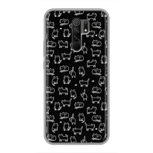 Чохол з принтом для Xiaomi Redmi 9 (AlphaPrint) Модні коти (Маленькі котики)
