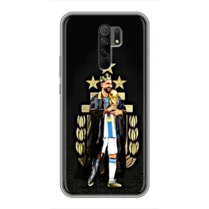 Чехлы для Xiaomi Redmi 9 (Leo чемпион) (AlphaPrint) (Месси Король)