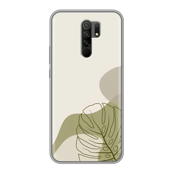 Чехол с принтом «Зеленая монстера дизайн» для Xiaomi Redmi 9