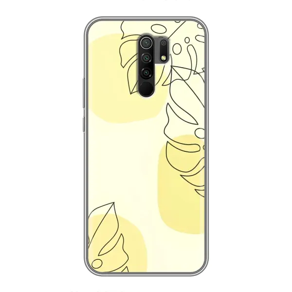 Чехол с принтом «Желтая монстера арт» для Xiaomi Redmi 9