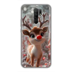 Яскравий чохол для Xiaomi Redmi 9 з Зимові Оленята