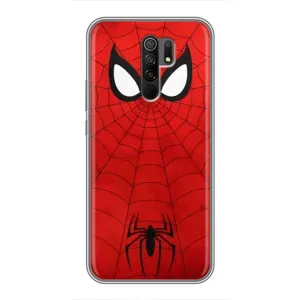 Чехол с человеком пауком для Xiaomi Redmi 9 - (AlphaPrint) (Паук (Марвел))
