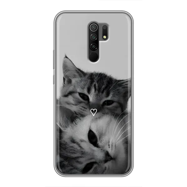 Чохол з принтом «Пара котів» для Xiaomi Redmi 9