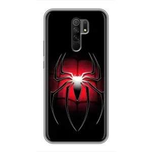 Чехол с человеком пауком для Xiaomi Redmi 9 - (AlphaPrint) (Паук марвел)