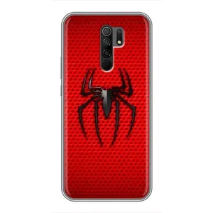 Чехол с человеком пауком для Xiaomi Redmi 9 - (AlphaPrint) (Паук Марвел)