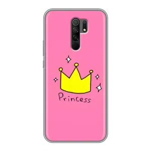 Чехол с картинкой (Стильные) для Редми 9 - (AlphaPrint) (Princess)