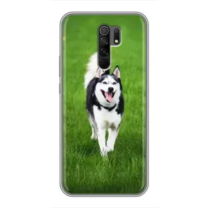 Чохол з Хаскі Xiaomi Redmi 9 - (AlphaPrint) (Радісний Хаскі)