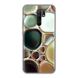 Мраморный чехол на Xiaomi Redmi 9 (VPrint) (Радужный Мрамор)