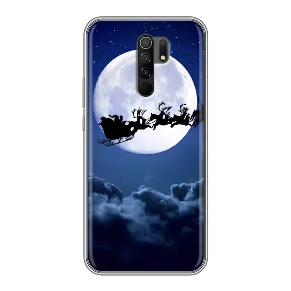 Чехол с принтом «Санта - луна» для Xiaomi Redmi 9