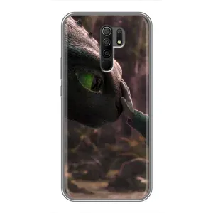 Чехол как приручить дракона на Xiaomi Redmi 9 (Сцена с драконом)