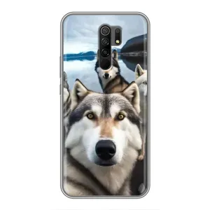 Чохол з Хаскі Xiaomi Redmi 9 - (AlphaPrint) (Селфі Хаскі)