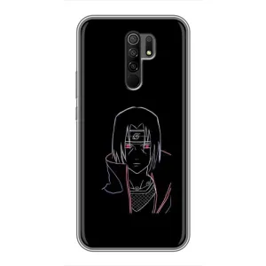 Чехлы на тему: Итачи Учиха для Xiaomi Redmi 9 (AlphaPrint) (силуэт Итачи)