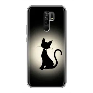 Чохол з принтом для Xiaomi Redmi 9 (AlphaPrint) Модні коти (Силует котика)