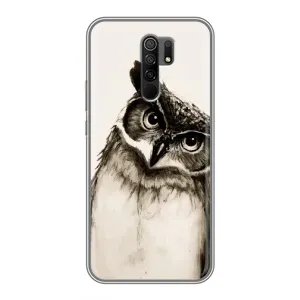 Чехол с птицами на Xiaomi Redmi 9 (VPrint) (Сова)
