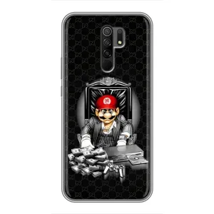 Чехлы с крутыми принтами для Xiaomi Redmi 9 - (PREMIUMPrint) (Супер Марио)