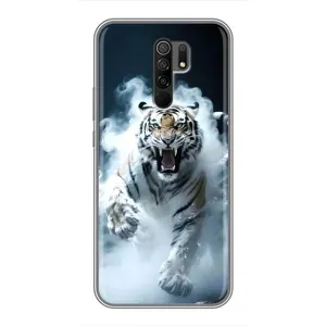 Чохол з принтом «Білий тигр у диму» для Xiaomi Redmi 9