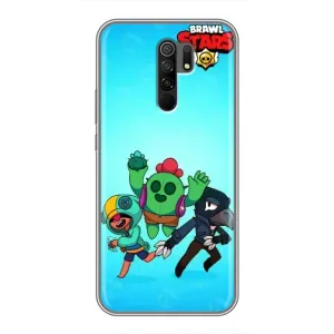 Чехлы Brawl Stars для Xiaomi Redmi 9 (AlphaPrint) (Трио героев)