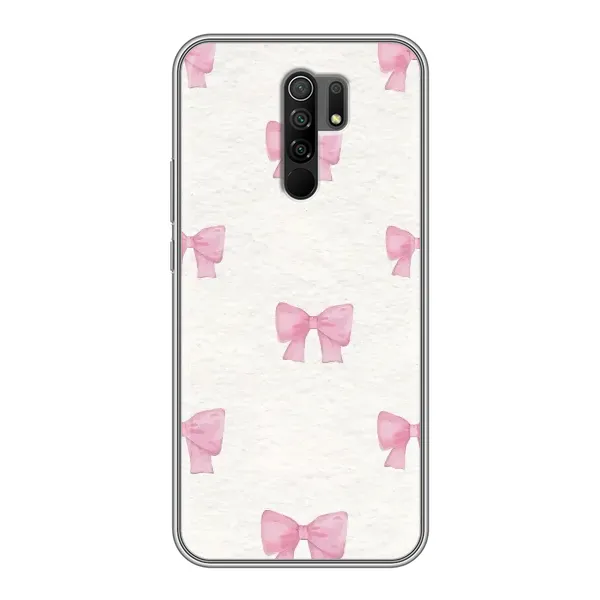 Чохол з принтом «Рожеві бантики» для Xiaomi Redmi 9